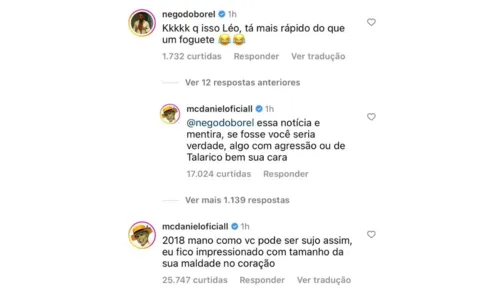 
				
					MC Daniel detona Nego do Borel após comentário: 'Talarico'
				
				