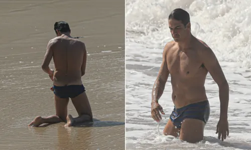 
				
					Mateus Solano mostra demais em dia de praia no Rio de Janeiro
				
				