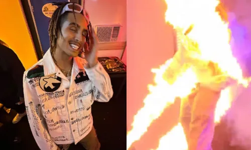 
				
					Matuê é atingido por chamas durante show em Minas Gerais; assista
				
				