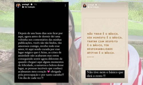 
		Preta Gil alfineta ex-marido em retorno a web: 'Não trair é o básico'