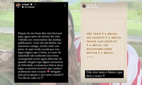 
				
					Preta Gil alfineta ex-marido em retorno a web: 'Não trair é o básico'
				
				