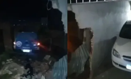 
				
					Viatura da Polícia Militar invade terreno e derruba muro em Paripe
				
				