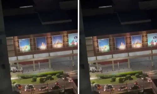 
				
					Roubo de carro leva a troca de tiros em frente a shopping de Salvador
				
				