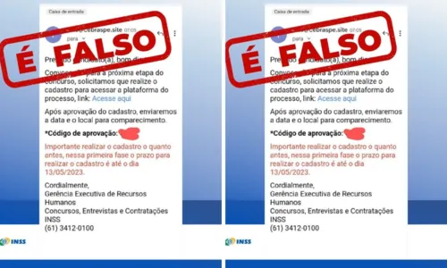 
				
					INSS alerta para convocações falsas enviadas a candidatos via e-mail
				
				