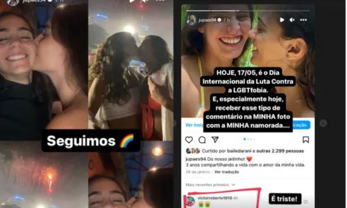 
				
					Juliana Paes denuncia ataques em foto com namorada: É triste'
				
				