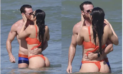 
				
					Ex-BBBs Eslovênia e Lucas trocam beijos em praia do Rio de Janeiro
				
				