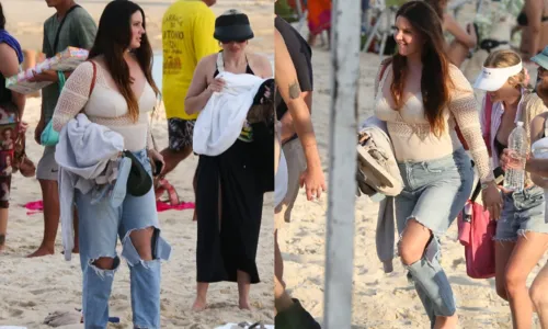 
				
					Lana Del Rey curte praia de Ipanema após show no Rio de Janeiro
				
				