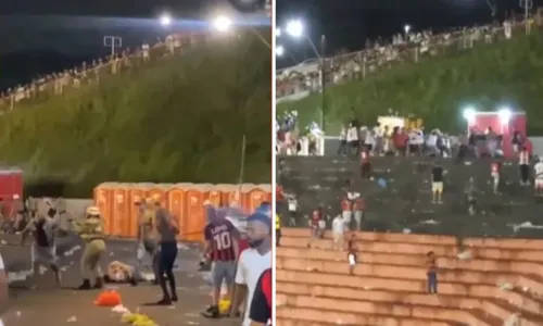 
				
					Após jogo, show para torcedores do Vitória termina em briga e confusão
				
				