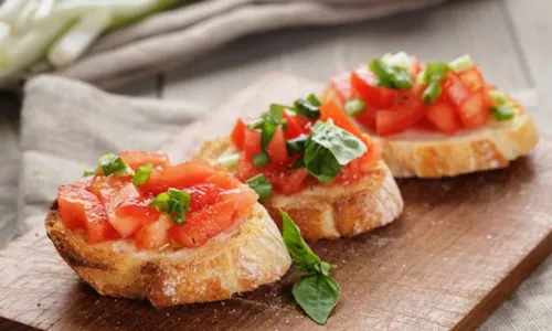 
				
					Aprenda a fazer cinco receitas fáceis de bruschettas
				
				