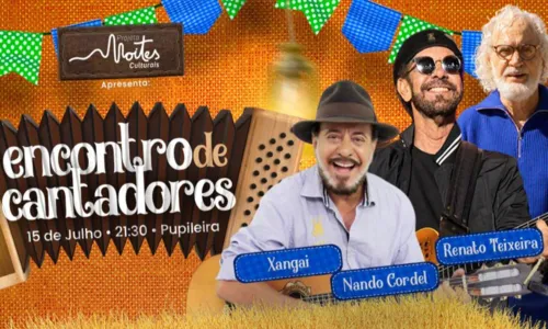 
				
					Encontro de Cantadores reúne Renato Teixeira, Xangai e Nando Cordel
				
				