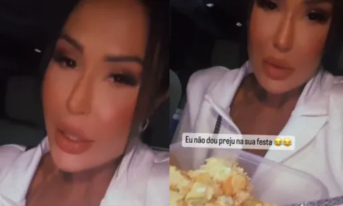 
				
					Gracyanne Barbosa leva marmita para festa em mansão de Luciano Huck
				
				