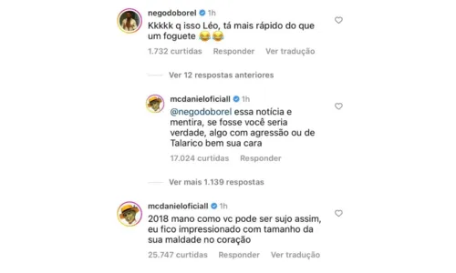 
				
					MC Daniel detona Nego do Borel após comentário: 'Talarico'
				
				