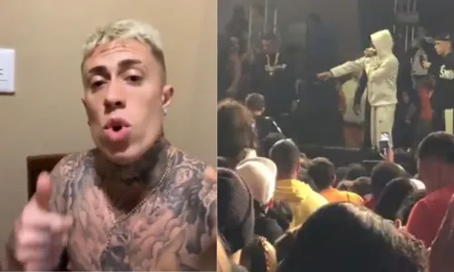 
				
					MC Daniel se irrita após briga em show 'Não sou conivente com agressão'
				
				