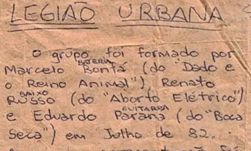 
				
					Marcelo Bonfá compartilha reflexões de Renato Russo escritas em 1982
				
				