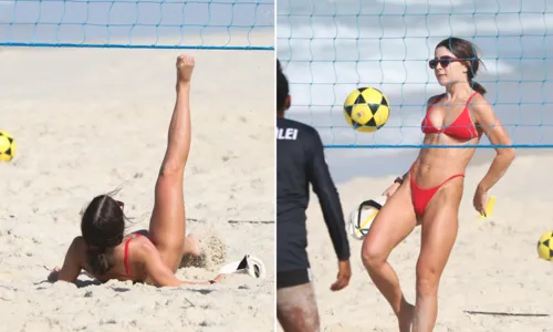 
				
					Jade Picon curte praia e faz acrobacias em partida de futevôlei
				
				