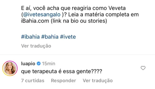 
				
					Luana Piovani se interessa por terapeuta de Ivete; entenda
				
				