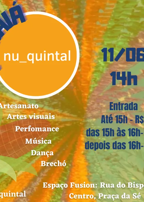 
				
					Nu Quintal: 16ª edição do evento acontece neste domingo (11)
				
				