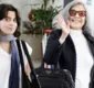 
                  Betty Faria esbanja simpatia ao lado de neta em aeroporto do RJ