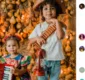 
                  Fotos raras: Filhos de Brown posam caracterizados para São João