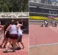 
                  Vídeo: disputa por local de fotos termina em pancadaria na Disney