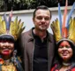 
                  Em Cannes, DiCaprio encontra Guajajara em evento sobre causa indígena