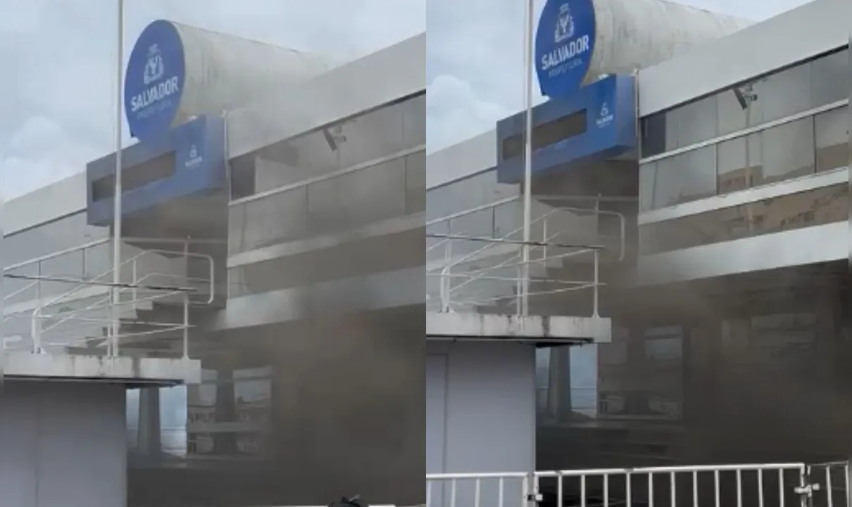 Prefeitura de Salvador é evacuada após incêndio no subsolo; VÍDEO