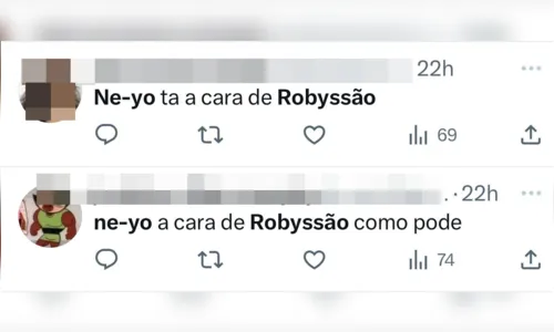 
				
					Após sucesso no The Town, internautas apontam semelhança entre Ne-Yo e Robyssão
				
				