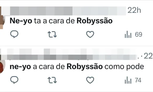 
				
					Após sucesso no The Town, internautas apontam semelhança entre Ne-Yo e Robyssão
				
				