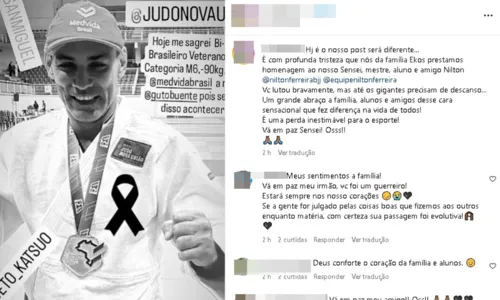 
				
					Baiano bicampeão brasileiro de judô morre após sofrer infarto em SP
				
				