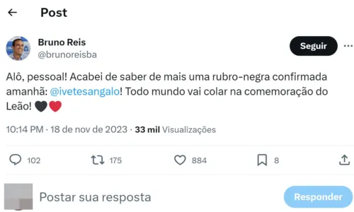 
				
					Bruno Reis anuncia Ivete Sangalo em festa por conquista do Vitória
				
				