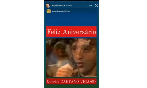 
				
					Famosos parabenizam Caetano Veloso em aniversário de 81 anos
				
				