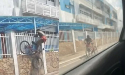 
				
					Homem furta bicicleta dentro de escola em bairro nobre de Salvador
				
				