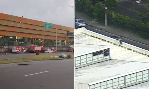 
				
					Homem sobe no teto do BRT no Iguatemi e arremessa placas de metal
				
				