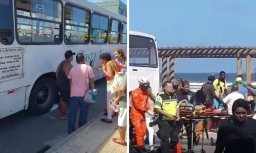 
				
					Idosa é atropelada por ônibus metropolitano na Av, Octávio Mangabeira, em Salvador
				
				