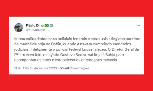 
				
					Ministro da Justiça diz que diretor-geral da PF vem à Bahia
				
				