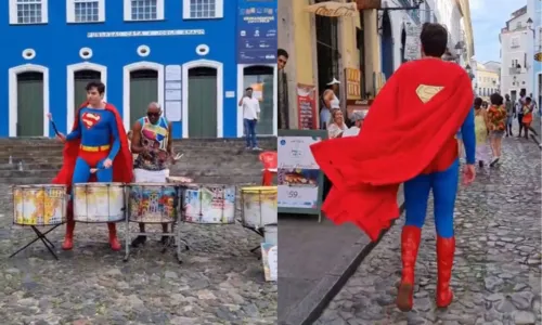 
				
					'Superman brasileiro' faz sucesso nas ruas de Salvador; VÍDEO
				
				