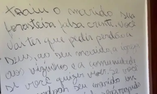 
				
					Suspeito de matar mulher e escrever mensagem de ódio é preso na Bahia
				
				