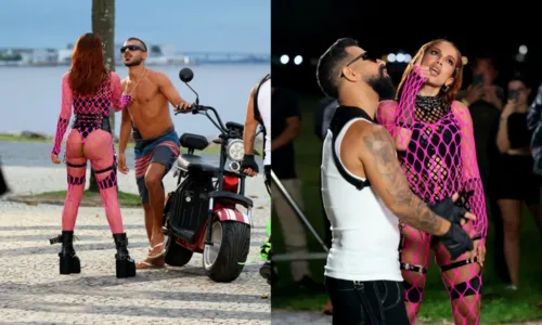 
				
					Anitta e Dennis DJ gravam novo clipe nos Arcos da Lapa, no Rio
				
				