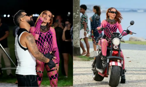 
				
					Anitta e Dennis DJ gravam novo clipe nos Arcos da Lapa, no Rio
				
				