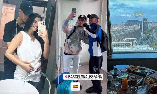 
				
					Após rumores de crise, Luva de Pedreiro viaja para Barcelona com namorada
				
				