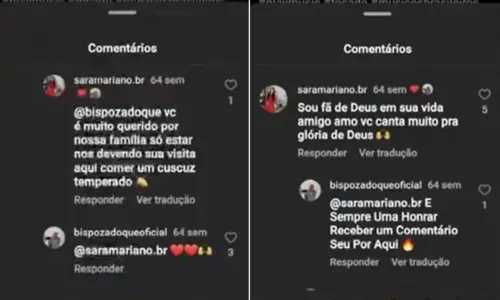 
				
					Bispo suspeito de matar Sara Mariano trocava elogios com ela nas redes
				
				