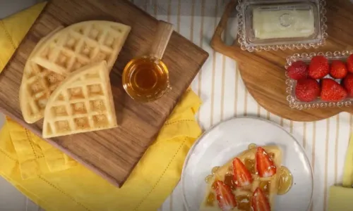 
				
					Café da manhã: aprenda como fazer waffle sem glúten em 20 minutos
				
				