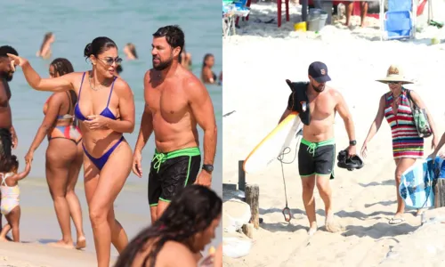 
				
					Com biquíni fio-dental, Juliana Paes interage com fãs em praia do Rio
				
				