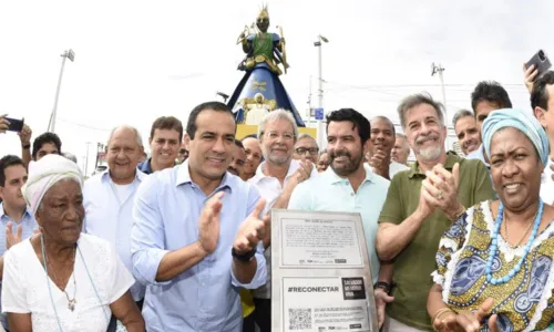 
				
					Estátua de Mãe Stella de Oxóssi é reinaugurada 8 meses após incêndio
				
				