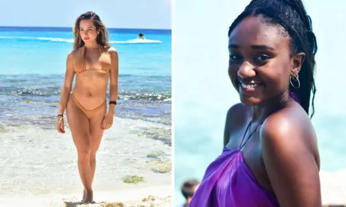 
				
					Famosas curtem e fazem ensaio em praia do Caribe
				
				