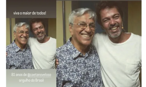 
				
					Famosos parabenizam Caetano Veloso em aniversário de 81 anos
				
				