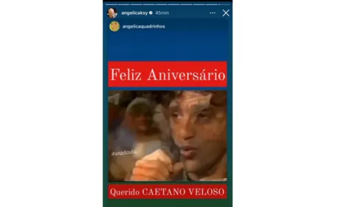 
				
					Famosos parabenizam Caetano Veloso em aniversário de 81 anos
				
				