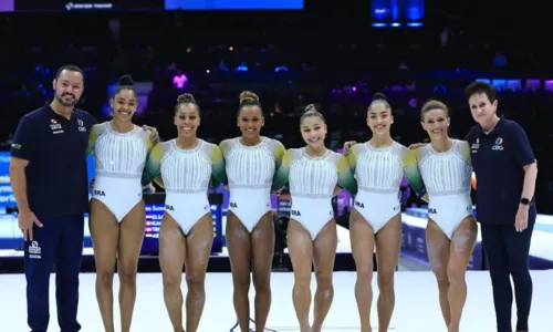 
				
					Ginástica artística: seleção feminina confirma vaga nos Jogos de Paris
				
				