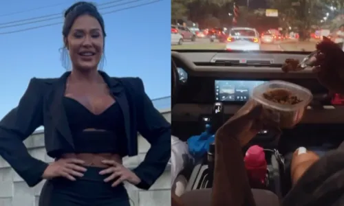 
				
					Gracyanne Barbosa choca ao comer comida congelada: 'Sorvete de carne'
				
				