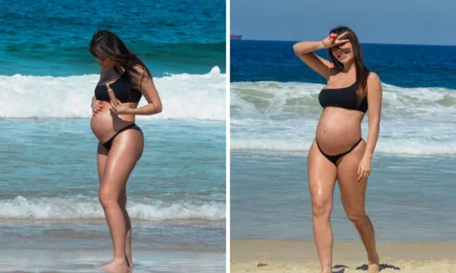 
				
					Grávida, Fernanda Lacerda aproveita dia de sol na praia de Copacabana
				
				